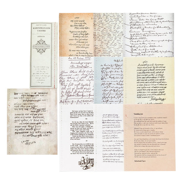 Years Of Manuscript Series Paper Set Decorative Journaling Backing Paper