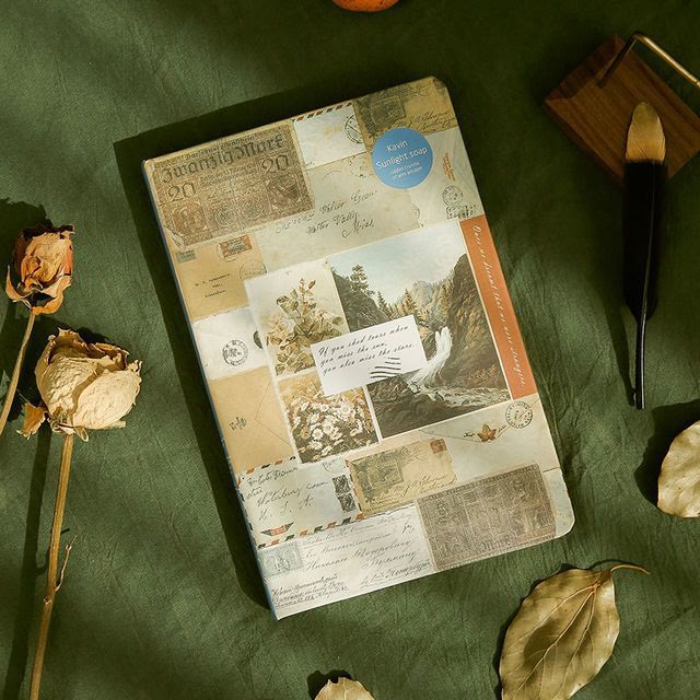 Vintage Style Color Page Notebook For Record Bullet Journal