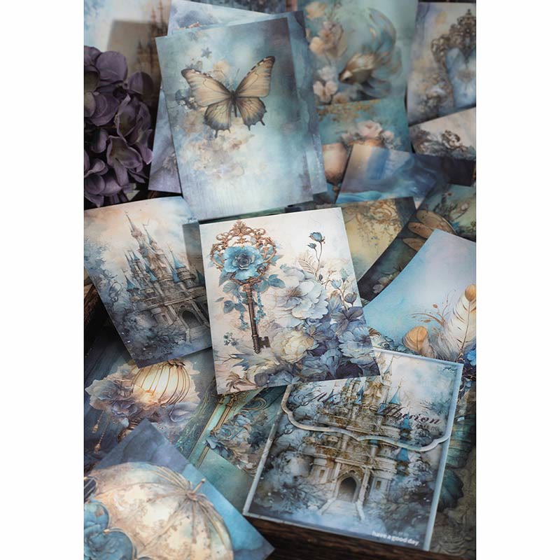 Vintage Dreamy Background Paper Set Decorative Scrapbook Journaling Backing Paper