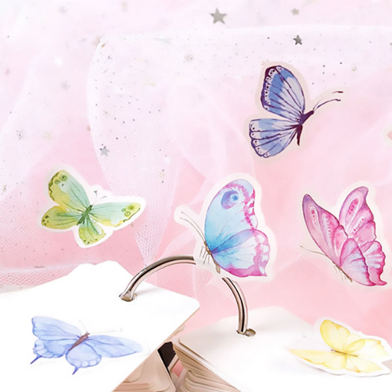 46pcs Butterfly Garden Series Sticker For Journal Decor