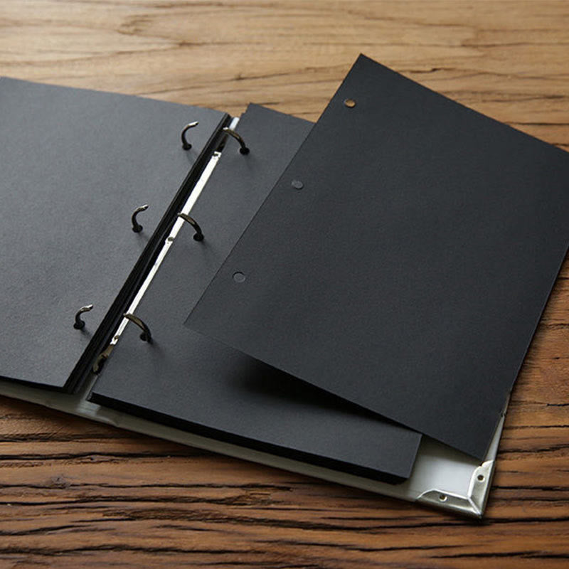 Plain Kraft Loose-leaf Notebook Refillable Journal