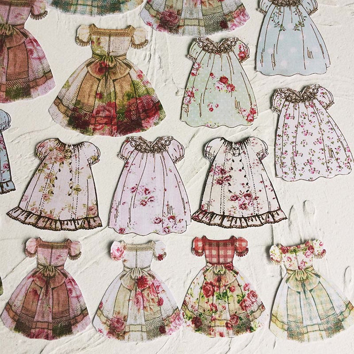 Retro Sweet Dress Series Paper Set Decorative Journaling Paper