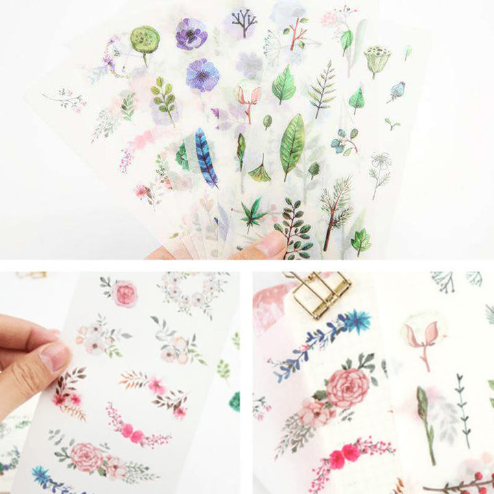 Watercolour Plants Series Washi Sticker For Journal Decor