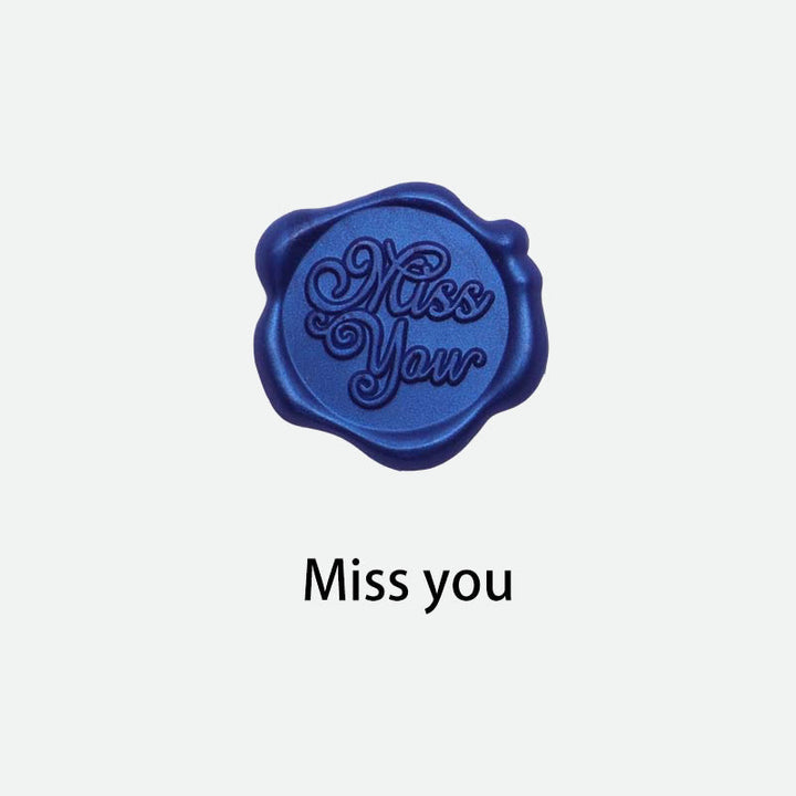 10pcs Miss You Wax Seal Stamp Sticker For Envelope