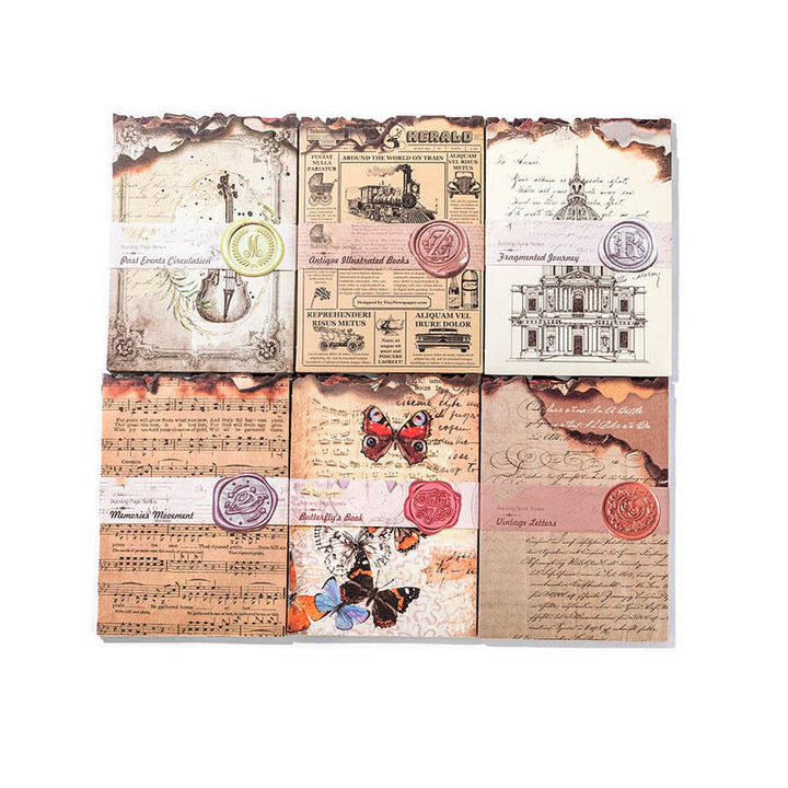 Decorative Burning Letter Series Paper Scrapbook Journaling Backing Paper