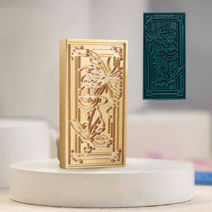 3D Embossed Flower Peach Series Seal Wax Stamp Decorative Gift