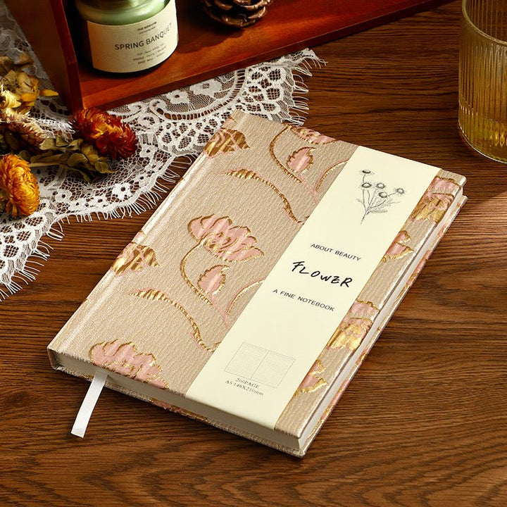 A5 Lotus Cloth Cover Notebook For DIY Daily Record