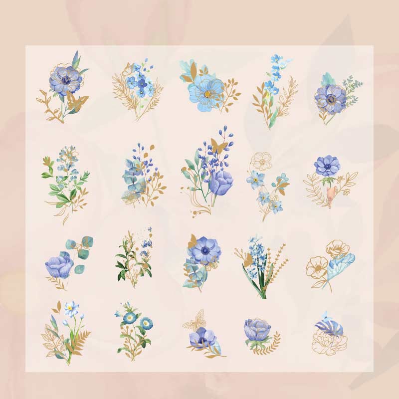 40pcs Peach Blossom Series Sticker For DIY Journal Decor