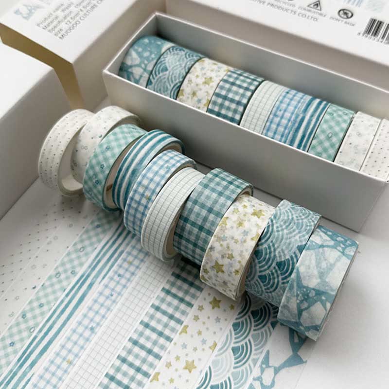 10pcs Set Decorative Tape Retro DIY Scrapbook Decor