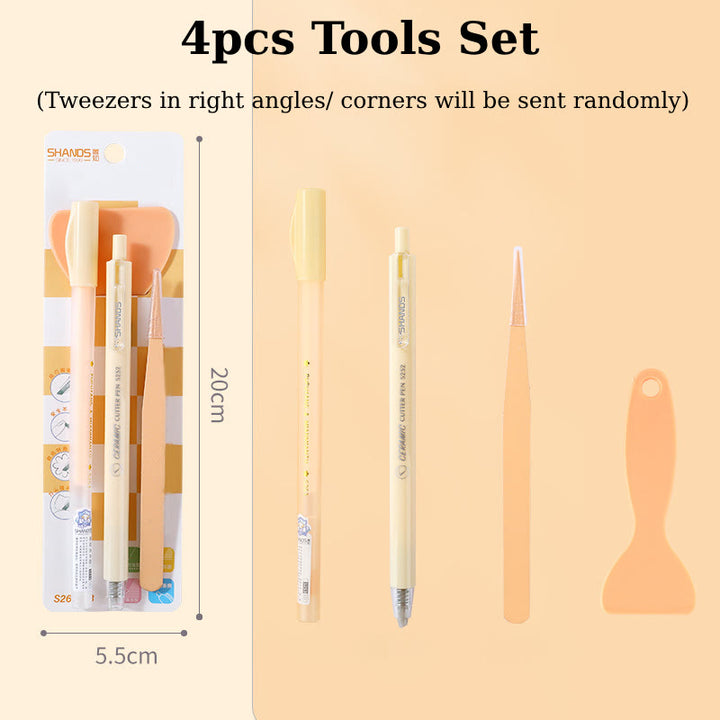 4pcs Tools Set For Crafts Journal Knife Glue Pen Kits