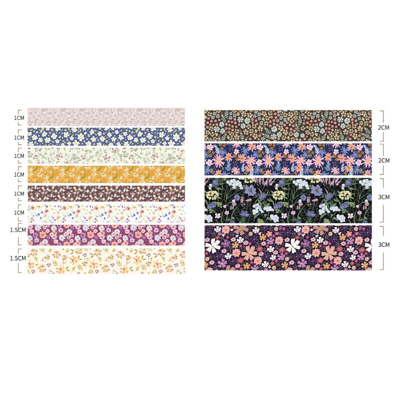 12 Rolls Flower Diary Series Washi Tape For Scrapbook Decor