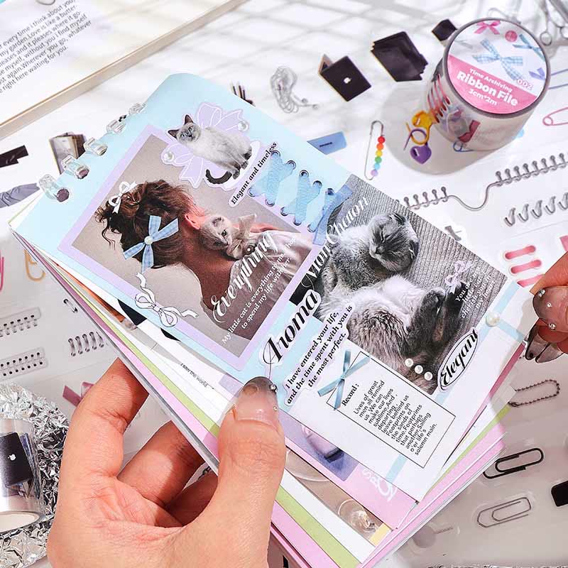 Time File Decorative PET Tape Retro DIY Scrapbook Decor