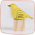 Wooden Bird Figurine Yellow Bird Statue Animal Ornament Handmade Simulation