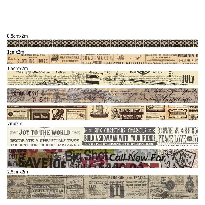 8 Rolls Relive Old Dreams Series Washi Tape For Scrapbook