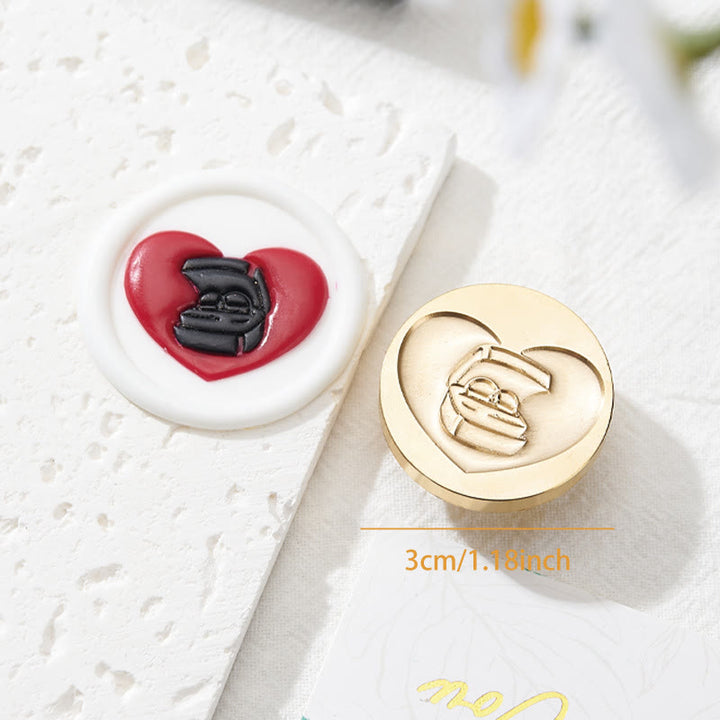 3D Embossed Wedding Series Seal Wax Stamp Head Warm Gift