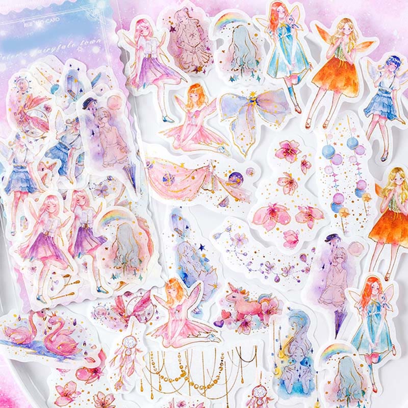 60pcs Girls' Wishes Series Sticker Set For Journal Decor