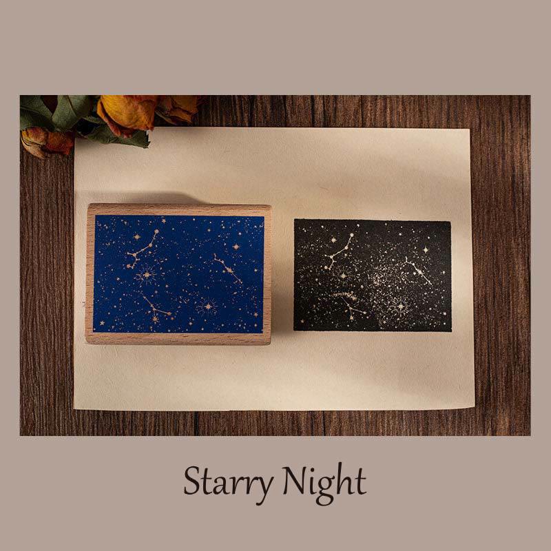 Starry Night Castle Stacking Mountain Rubber Stamps 8 Styles DIY Seal