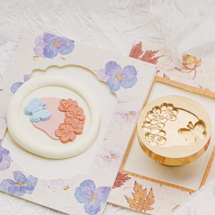 3D Embossed Spring Rose Series Seal Wax Stamp Head