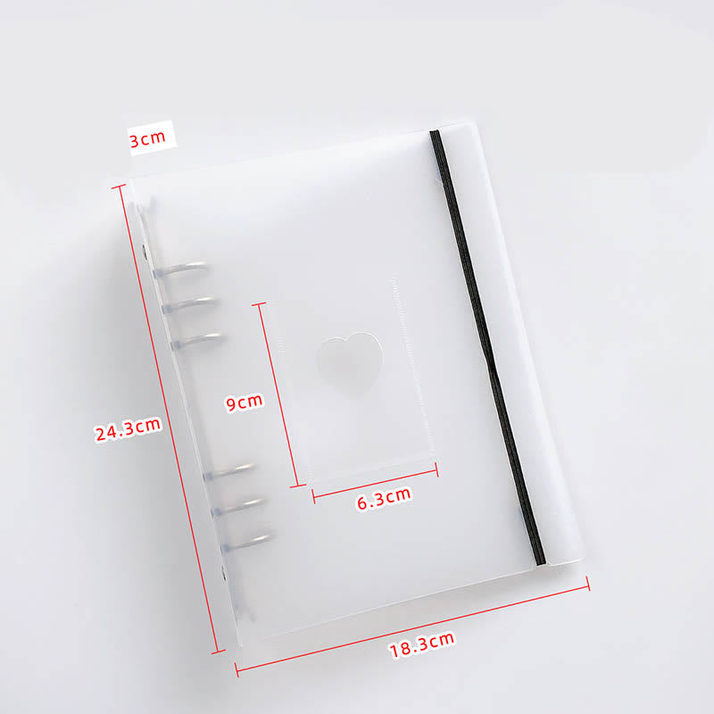 A5 Clear Transparent Cover Photo Album With Loose Leaf Binder