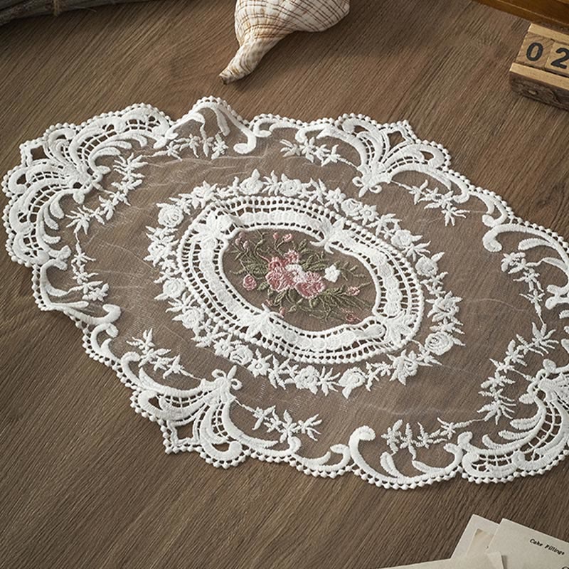 Lace Placements European Crochet Coasters Vintage Embroidery Insulated Tablecloth