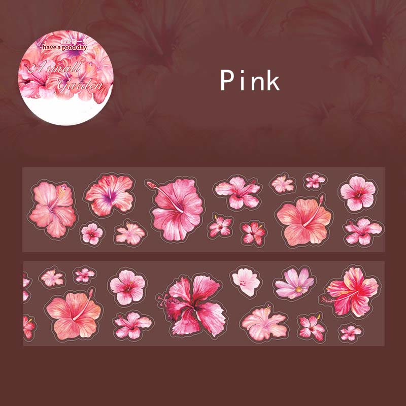 Flower Piece Series PET Tape Decorative Scrapbook Tape