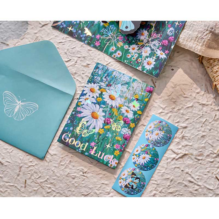 Butterfly Bell Dream Series Retro Golden Greeting Card Envelope Set