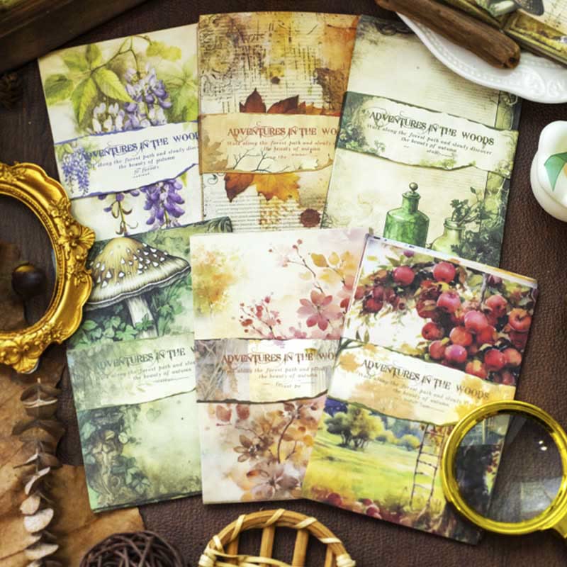 Adventures In Woods Series Paper Set Decorative Journaling Backing Paper