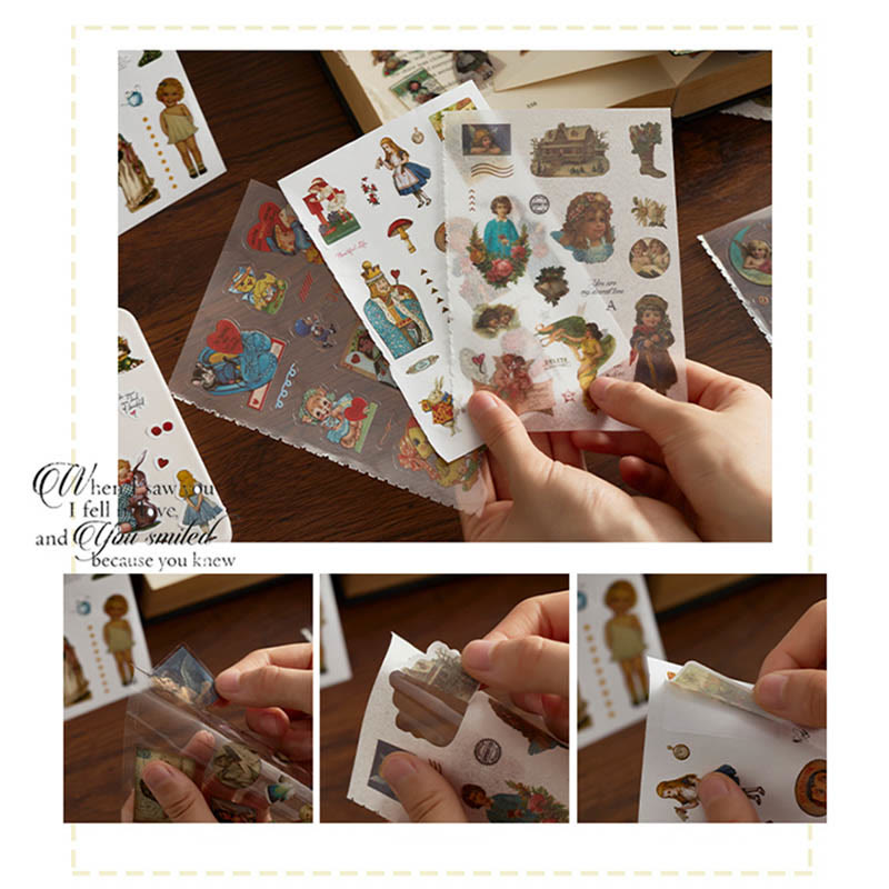 Vintage Manor Series Sticker Book For DIY Journal Decor