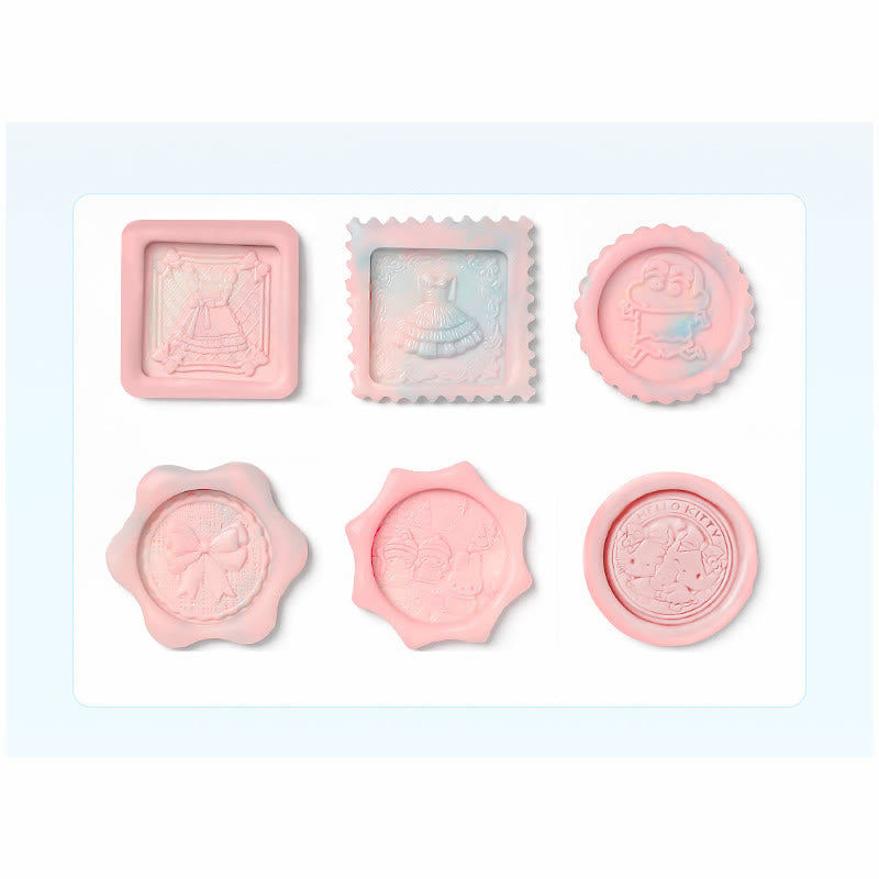 6 Patters Silicone Mold Pad For Wealing Wax Stamp