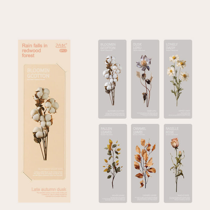 Transparent Elegant Floral Bookmark Waterproof Pet Book Decor