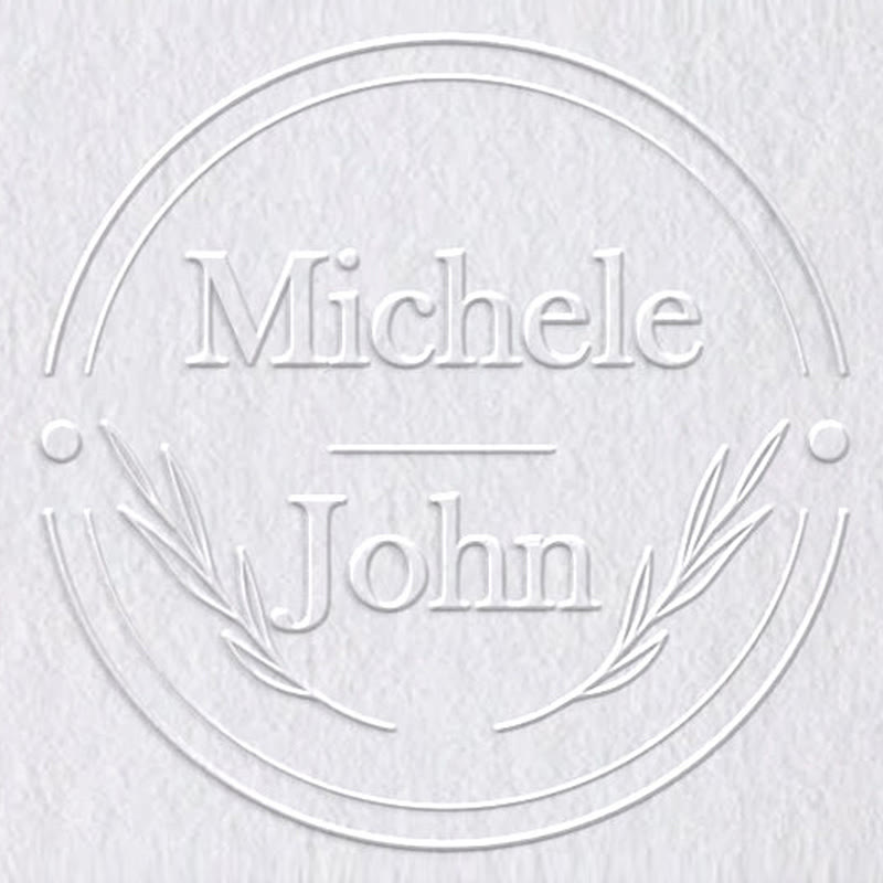 Customize Design Your Own Wedding Name Embosser Stamp