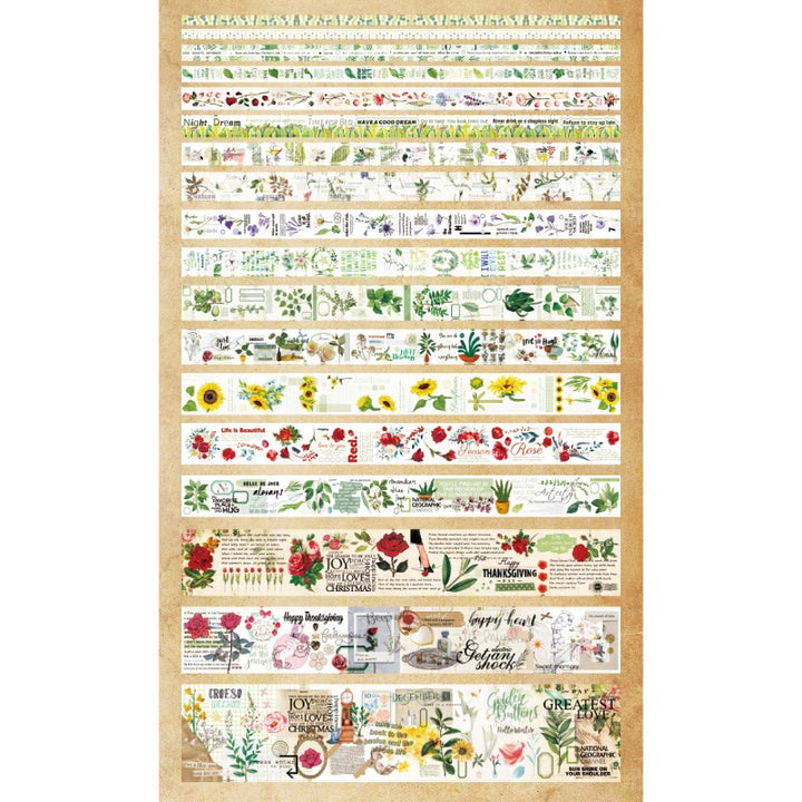 18 Rolls Past Events Series Washi Tape Set Scrapbook Tape