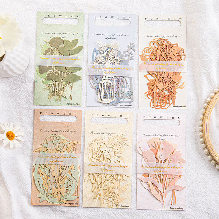 Vintage Hollow Out Bouquet Decorative Backing Paper Set