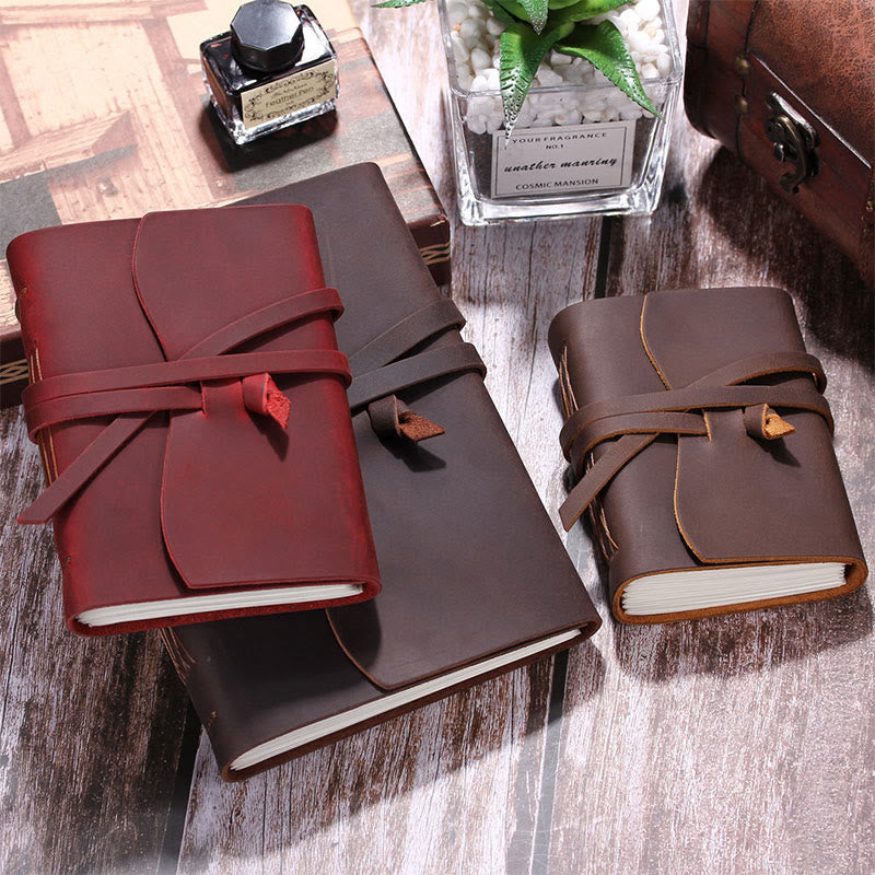 Retro Softcover Leather Journal 320 Pages Handmade Notebook