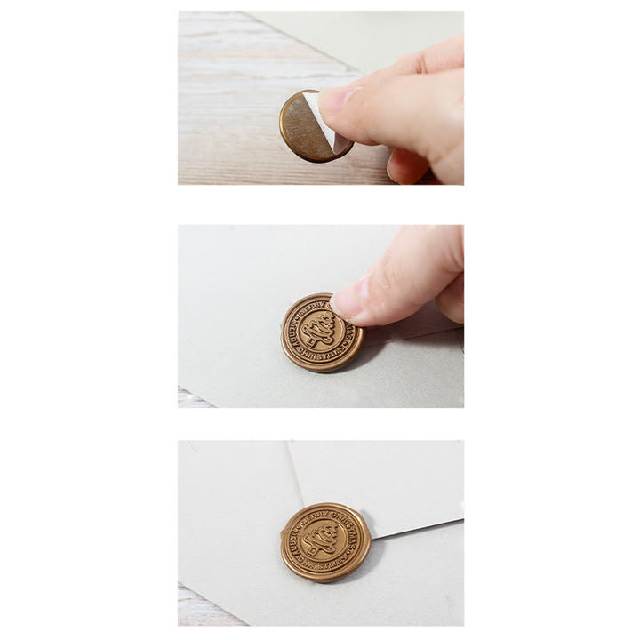 10pcs Greetings Wax Seal Stamp Sticker For Envelope