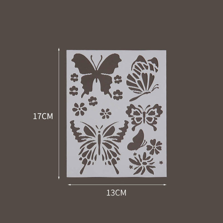 Flower Butterfly Leaves Stencil for Painting on Wood Junk Journaling Supplies