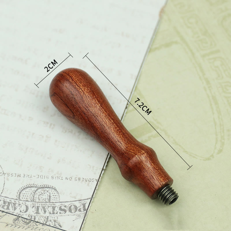 Vintage Wooden Wax Seal Stamp Handle Removable Replacement