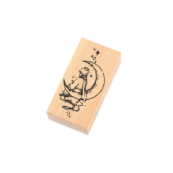 8 Styles Characters Wooden Rubber Stamps For Card Making