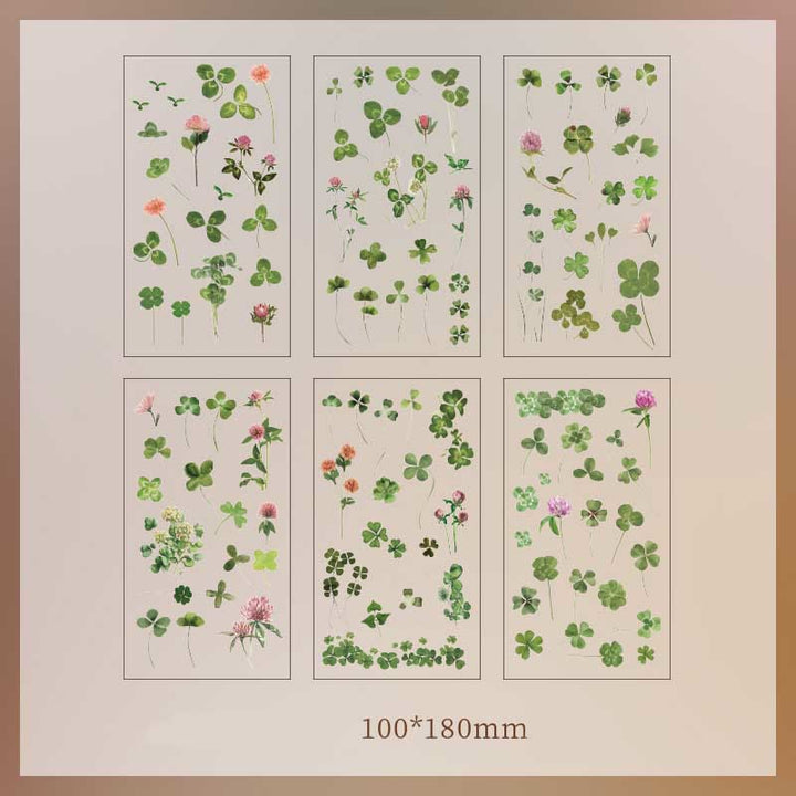 Natural Plants Floral Stickers Daisy Rose Lavender Eucalyptus