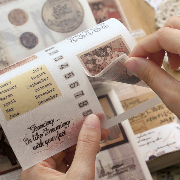 Old Time With You Sticker Paper Set For Journal Decor