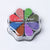 8 Metallic Colors Finger Ink Pads Petal Color Box for Wooden Rubber Stamps