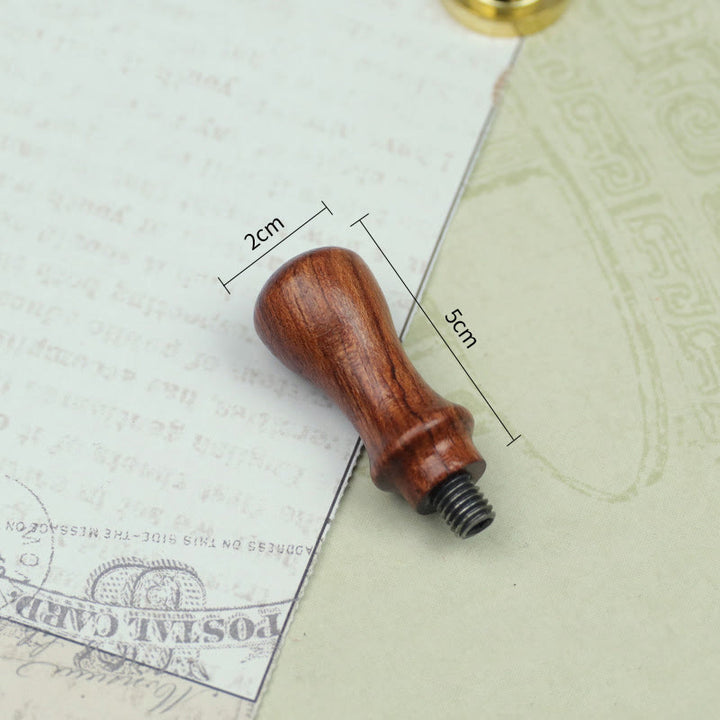 Vintage Wooden Wax Seal Stamp Handle Removable Replacement