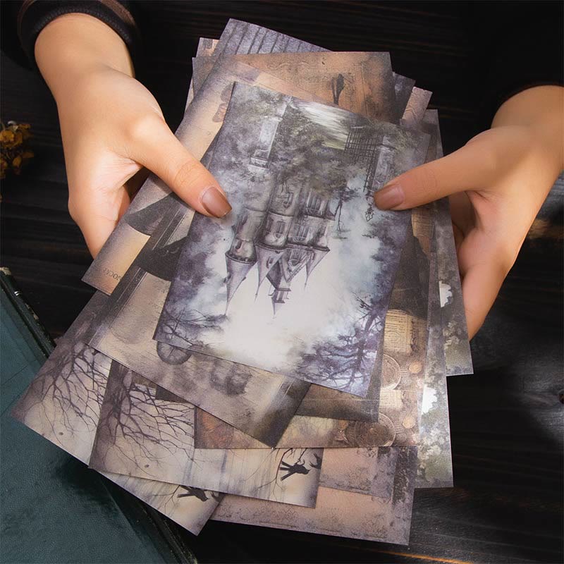 Gothic Series Paper Sticker Crafts Journal Material Set 6 Pieces