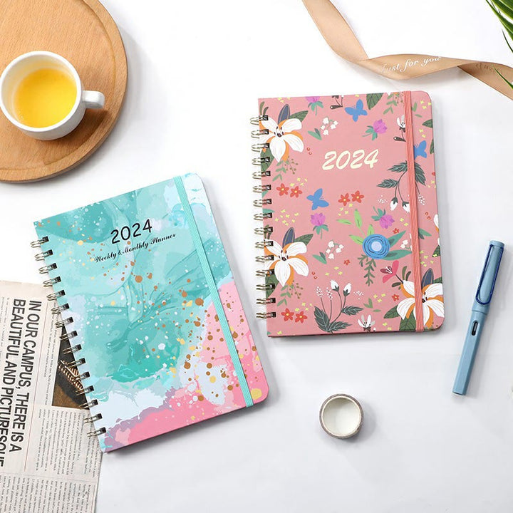 A5 Flowers Cover Notebook For Daily Record Student Gift