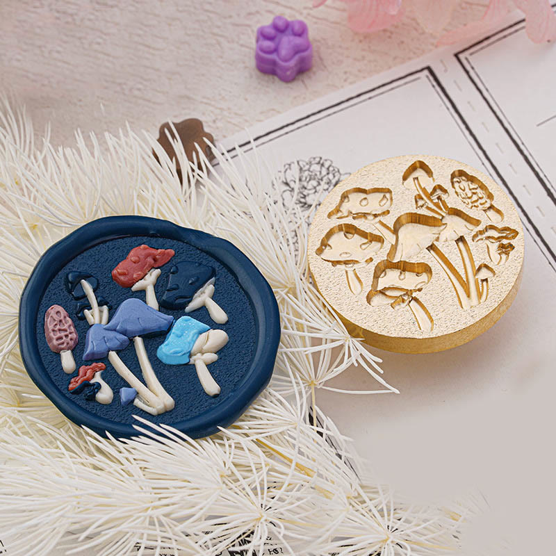 3D Relief Plant Art Series Seal Wax Stamp Decorative Gift