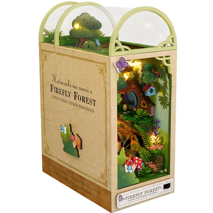 Firefly Forest DIY Book Nook Miniature Kit 3D Wooden Puzzle for Decoration