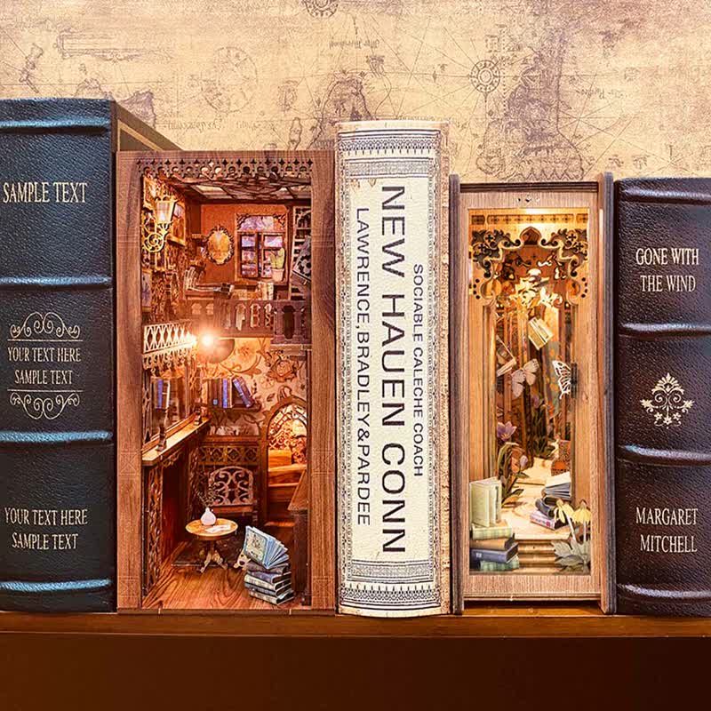 Butterfly of Unknown Lands DIY Book Nook Miniature Kit 3D Wooden Puzzle for Decoration