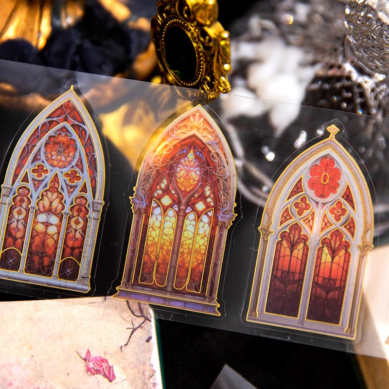 Gothic Church Series PET Tape Decorative Scrapbook Tape