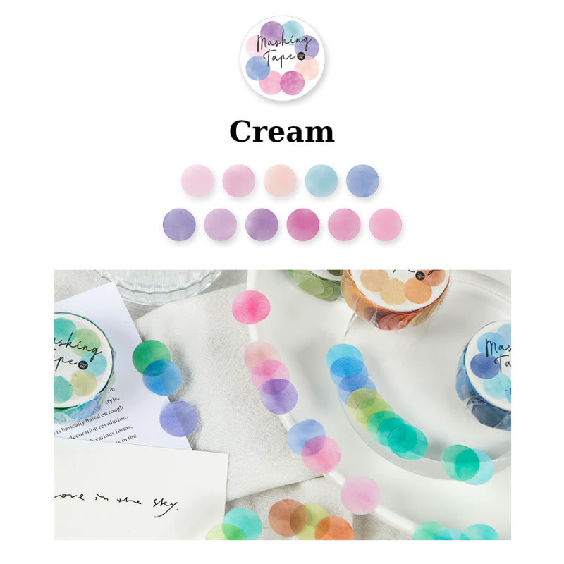 Color Tour Round Dot Series Washi Sticker For Journal Decor