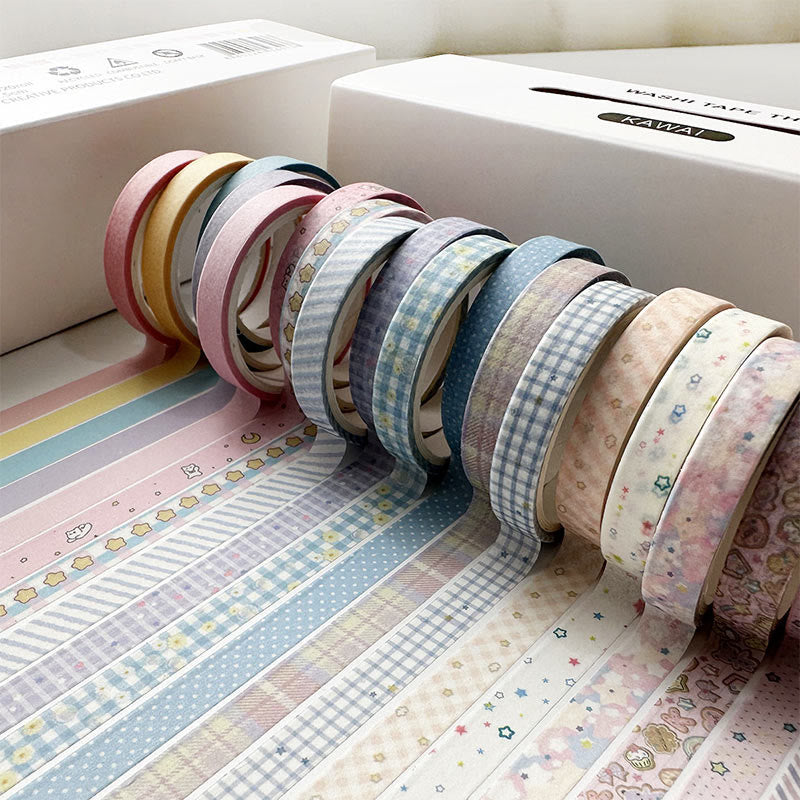 20 Rolls Vintage Natural Kawaii Washi Tape Set Decorative Tape